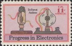 11-cent U.S. postage stamp picturing De Forest audions
