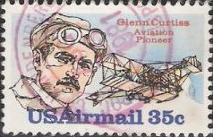 35-cent U.S. postage stamp picturing Glenn Curtiss