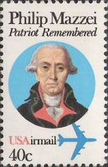 40-cent U.S> postage stamp picturing Philip Mazzei