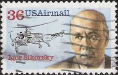 36-cent U.S. postage stamp picturing Igor Sikorsky