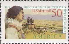 50-cent U.S. postage stamp picturing Asians