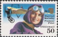 50-cent U.S. postage stamp picturing Harriet Quimby