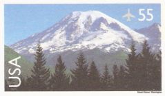 55-cent U.S. postal card picturing Mount Rainier