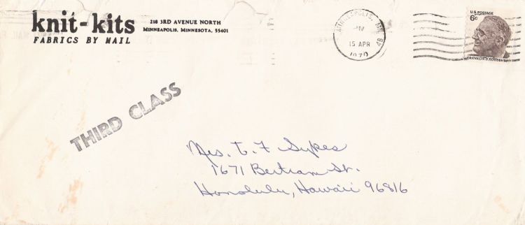 Cover bearing Franklin D. Roosevelt stamp