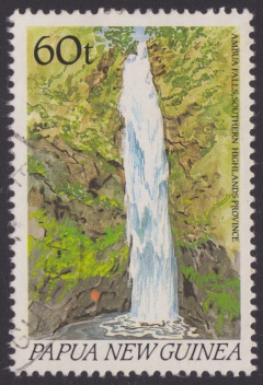 60-toea Papua New Guinean postage stamp picturing Ambua Falls in Papua New Guinea