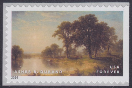 Forever U.S. postage stamp picturing an American landscape in the USA