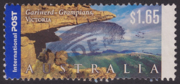 The Balconies $1.65 Australian postage stamp picturing The Balconies in Victoria