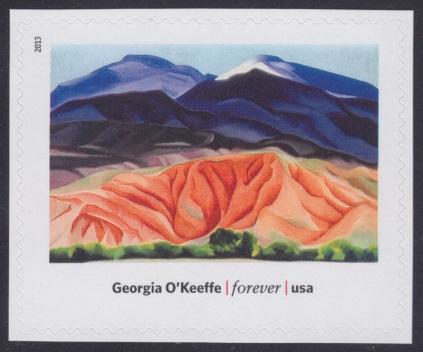 Forever U.S. postage stamp picturing Black Mesa in New Mexico, USA