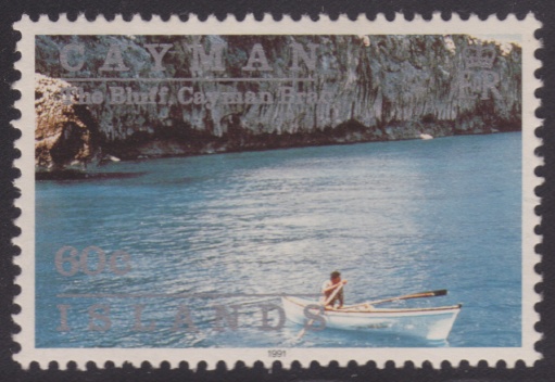 60-cent Caymanian postage stamp picturing The Bluff on Cayman Brac