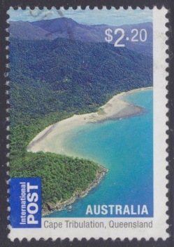 $2.20 Australian postage stamp picturing Cape Tribulation in Queensland