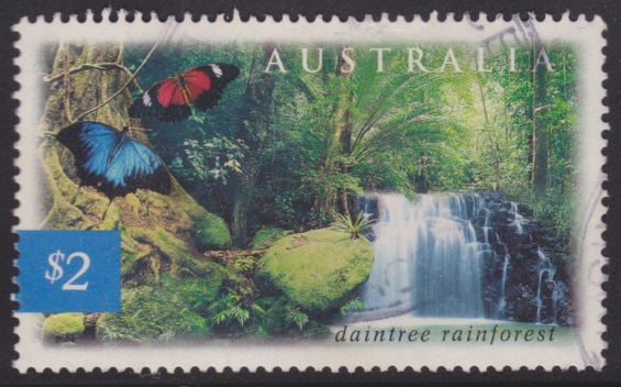 $2 Australian postage stamp picturing the Daintree Rainforest in Queensland
