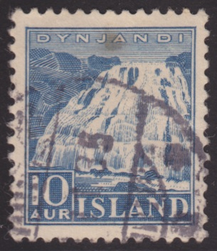 10-aurar Icelandic postage stamp picturing Dynjandi in Iceland