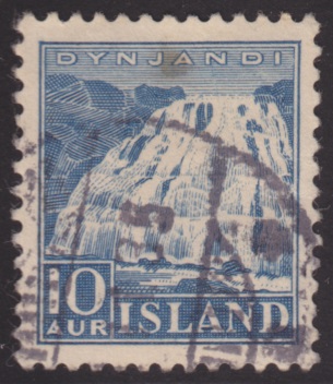 Dynjandi 10-aurar Icelandic postage stamp picturing Dynjandi in Iceland