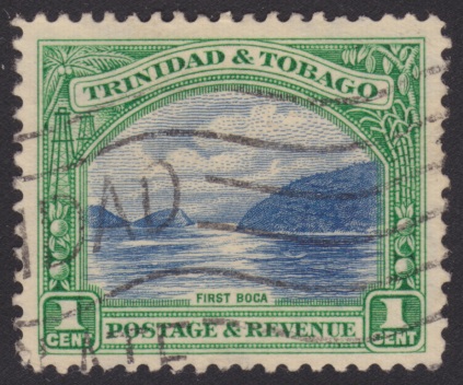 1-cent Trinidad and Tobago postage stamp picturing First Boca off Trinidad