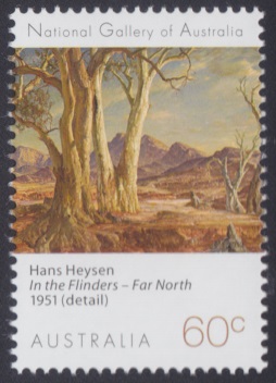 60-cent Australian postage stamp picturing Flinders Ranges in South Australia