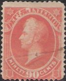 Scarlet 90-cent U.S. postage stamp picturing Oliver Hazard Perry