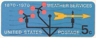 5-cent U.S. postal card picturing weather vane