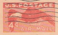 Red 4-cent U.S. postal card picturing eagle