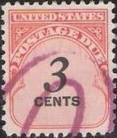 3-cent U.S. postage due stamp picturing numeral '3'