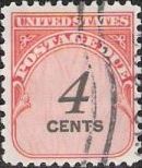 4-cent U.S. postage due stamp picturing numeral '4'