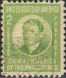 Green 2-centavo Philippine postage stamp picturing Jose Rizal