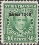 Green 40-cent U.S. revenue stamp picturing Louis McLane
