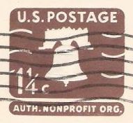 Liberty Bell Borwn 1.25-cent U.S. stamped envelope picturing Liberty Bell