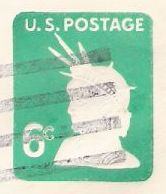 Statue of Liberty Green 6-cent U.S. stamped envelope picturing Statue of Liberty
