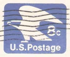 Eagle Blue 8-cent U.S. stamped envelope picturing eagle