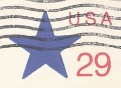 Star Blue & red 29-cent U.S. stamped envelope picturing star