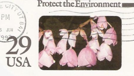Protect the Environment 29-cent U.S. stamped envelope picturing flowers