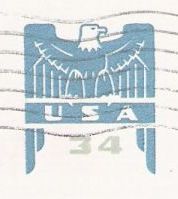 Eagle Slate blue & gray 34-cent U.S. stamped envelope picturing eagle