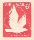 Red 6-cent U.S. stamped envelope picturing eagle