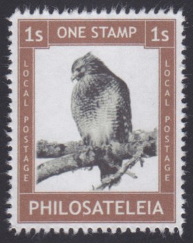 Red-shouldered hawk stamp