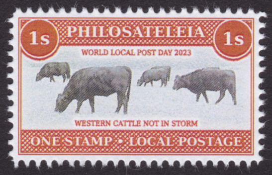 Western Cattle Not in Storm stamp